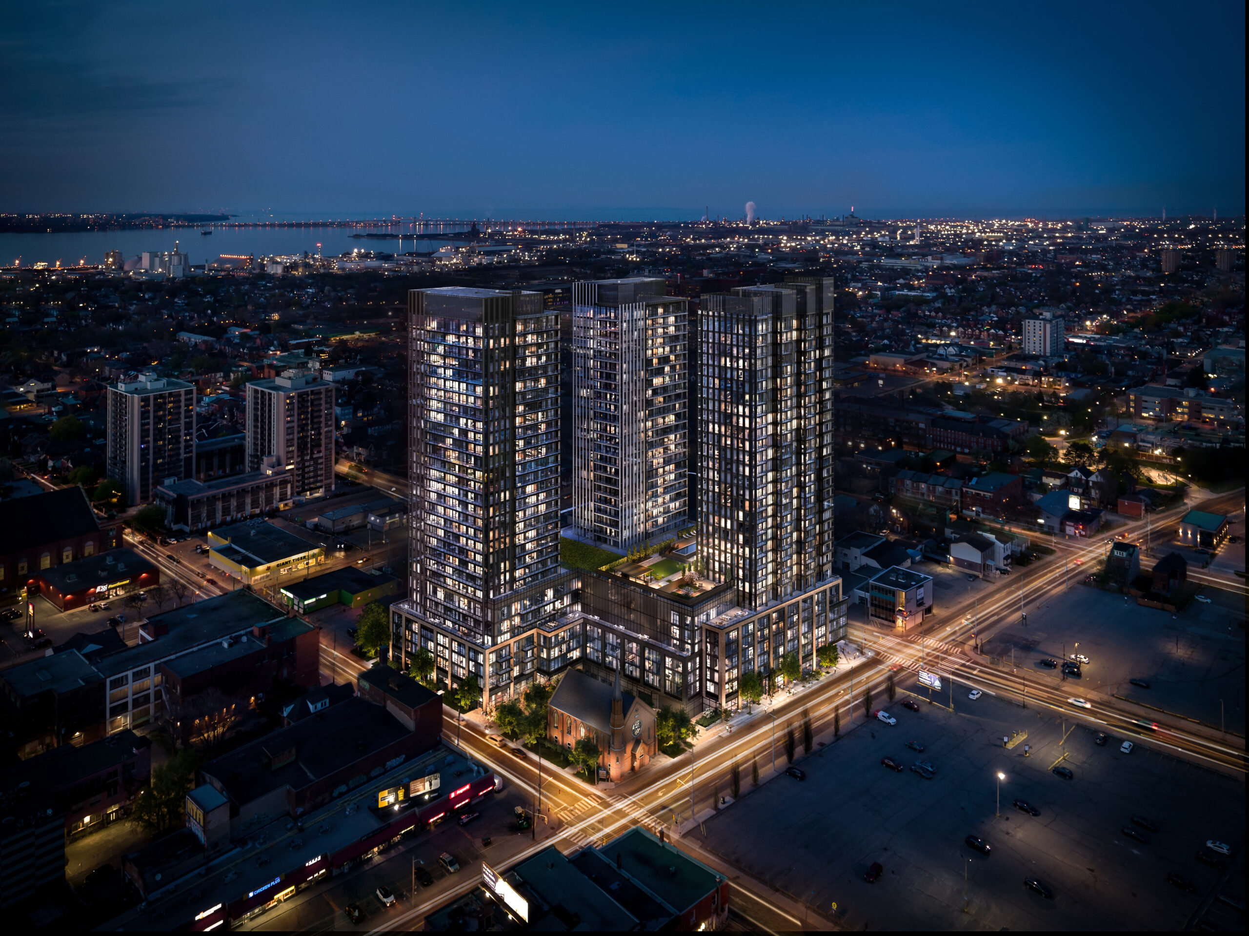 The Design District_Exterior Aerial Night